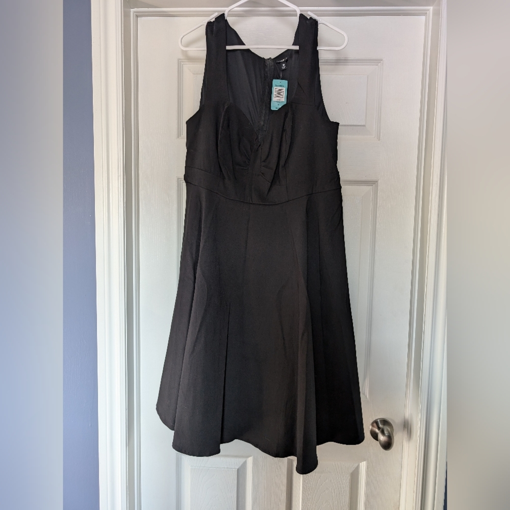 Torrid Black Halter Fit and Flare Midi Dress